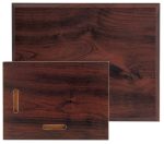Placa de homenaje madera nogal grabada 97249 - Imagen 2