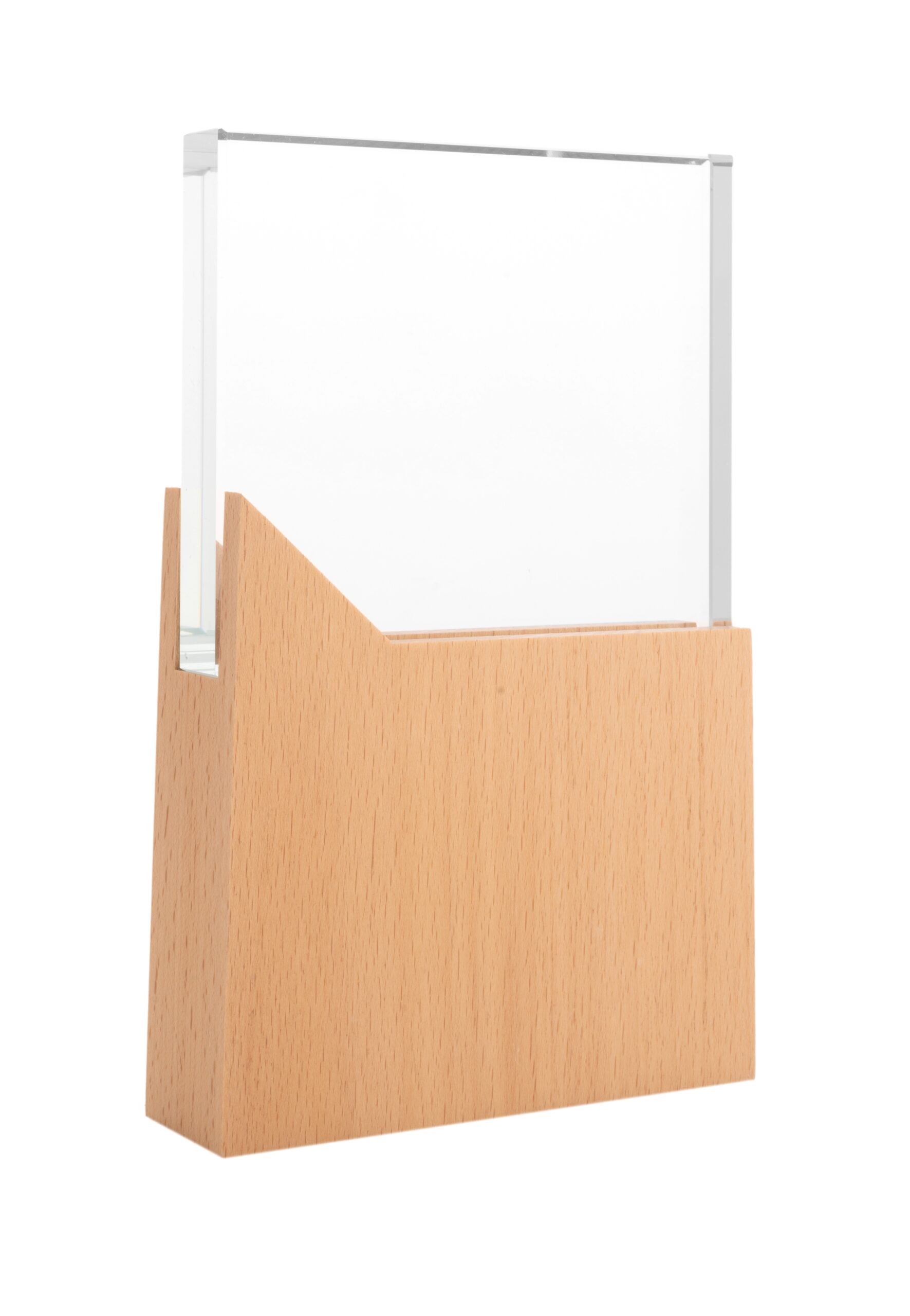 26-2010 Trofeo en madera haya y cristal grabado 26-2010 - Imagen 1