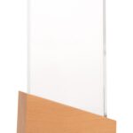 Trofeo en madera de haya y cristal grabado 26-2013